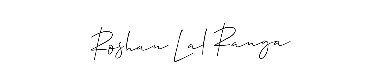 Use a signature maker to create a handwritten signature online. With this signature software, you can design (Allison_Script) your own signature for name Roshan Lal Ranga. Roshan Lal Ranga signature style 2 images and pictures png