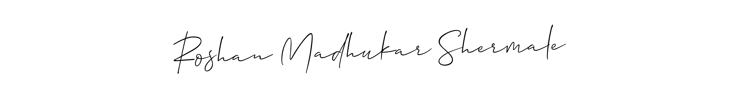 Roshan Madhukar Shermale stylish signature style. Best Handwritten Sign (Allison_Script) for my name. Handwritten Signature Collection Ideas for my name Roshan Madhukar Shermale. Roshan Madhukar Shermale signature style 2 images and pictures png