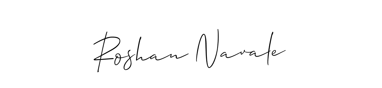 Create a beautiful signature design for name Roshan Navale. With this signature (Allison_Script) fonts, you can make a handwritten signature for free. Roshan Navale signature style 2 images and pictures png