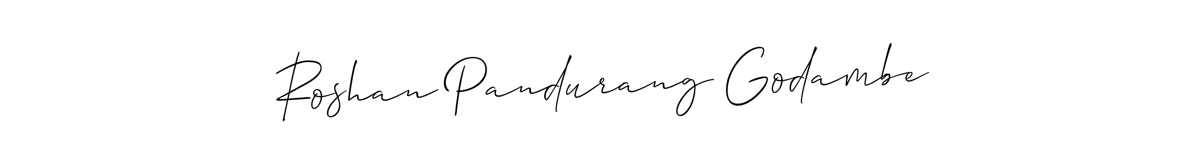 Make a beautiful signature design for name Roshan Pandurang Godambe. Use this online signature maker to create a handwritten signature for free. Roshan Pandurang Godambe signature style 2 images and pictures png