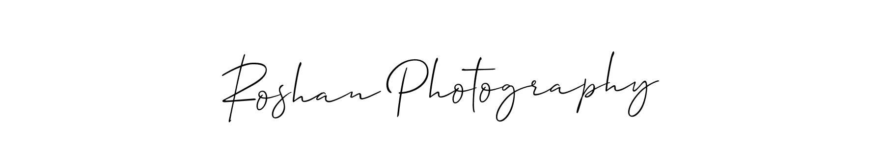 if you are searching for the best signature style for your name Roshan Photography. so please give up your signature search. here we have designed multiple signature styles  using Allison_Script. Roshan Photography signature style 2 images and pictures png