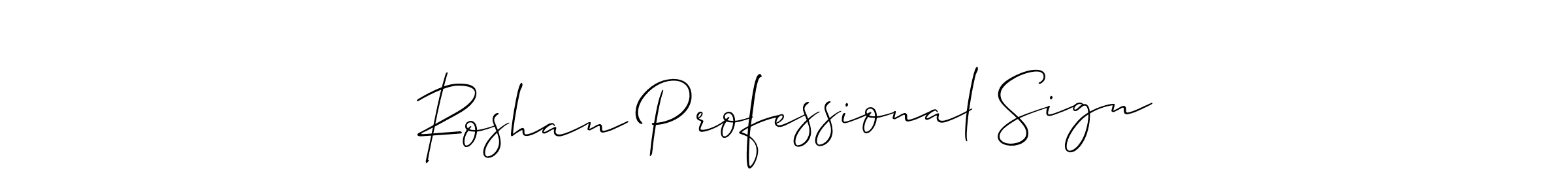 How to make Roshan Professional Sign signature? Allison_Script is a professional autograph style. Create handwritten signature for Roshan Professional Sign name. Roshan Professional Sign signature style 2 images and pictures png
