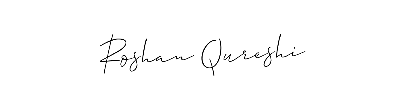 Roshan Qureshi stylish signature style. Best Handwritten Sign (Allison_Script) for my name. Handwritten Signature Collection Ideas for my name Roshan Qureshi. Roshan Qureshi signature style 2 images and pictures png