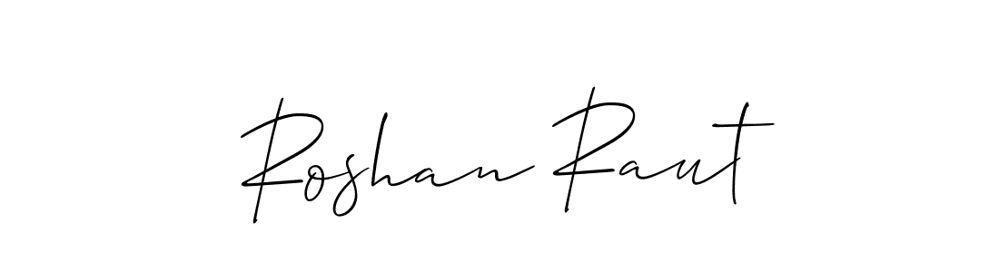 Also we have Roshan Raut name is the best signature style. Create professional handwritten signature collection using Allison_Script autograph style. Roshan Raut signature style 2 images and pictures png