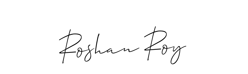 Allison_Script is a professional signature style that is perfect for those who want to add a touch of class to their signature. It is also a great choice for those who want to make their signature more unique. Get Roshan Roy name to fancy signature for free. Roshan Roy signature style 2 images and pictures png