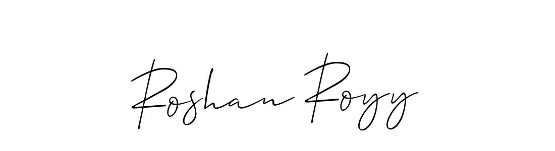 Also we have Roshan Royy name is the best signature style. Create professional handwritten signature collection using Allison_Script autograph style. Roshan Royy signature style 2 images and pictures png