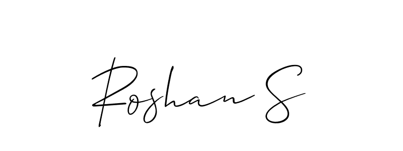 Allison_Script is a professional signature style that is perfect for those who want to add a touch of class to their signature. It is also a great choice for those who want to make their signature more unique. Get Roshan S name to fancy signature for free. Roshan S signature style 2 images and pictures png