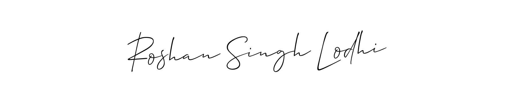 How to make Roshan Singh Lodhi signature? Allison_Script is a professional autograph style. Create handwritten signature for Roshan Singh Lodhi name. Roshan Singh Lodhi signature style 2 images and pictures png