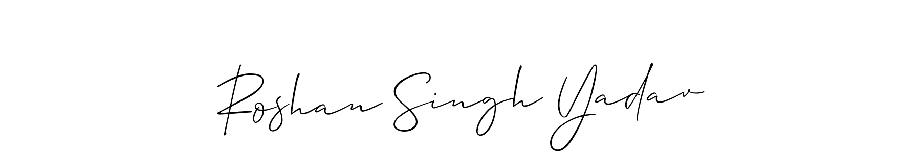 Make a short Roshan Singh Yadav signature style. Manage your documents anywhere anytime using Allison_Script. Create and add eSignatures, submit forms, share and send files easily. Roshan Singh Yadav signature style 2 images and pictures png