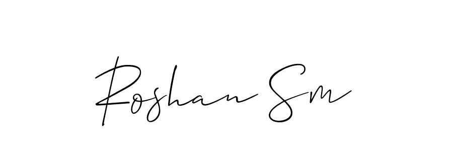 Allison_Script is a professional signature style that is perfect for those who want to add a touch of class to their signature. It is also a great choice for those who want to make their signature more unique. Get Roshan Sm name to fancy signature for free. Roshan Sm signature style 2 images and pictures png