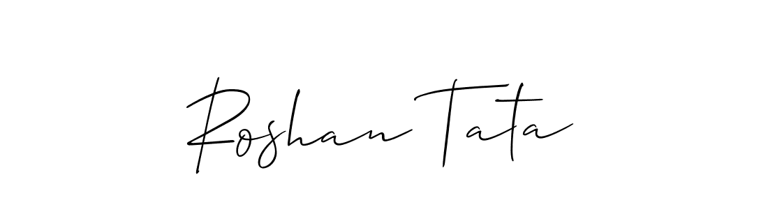 Also You can easily find your signature by using the search form. We will create Roshan Tata name handwritten signature images for you free of cost using Allison_Script sign style. Roshan Tata signature style 2 images and pictures png