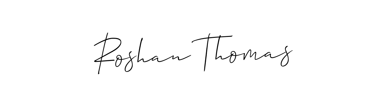 This is the best signature style for the Roshan Thomas name. Also you like these signature font (Allison_Script). Mix name signature. Roshan Thomas signature style 2 images and pictures png