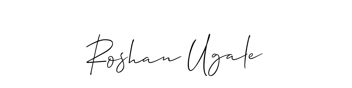 Design your own signature with our free online signature maker. With this signature software, you can create a handwritten (Allison_Script) signature for name Roshan Ugale. Roshan Ugale signature style 2 images and pictures png