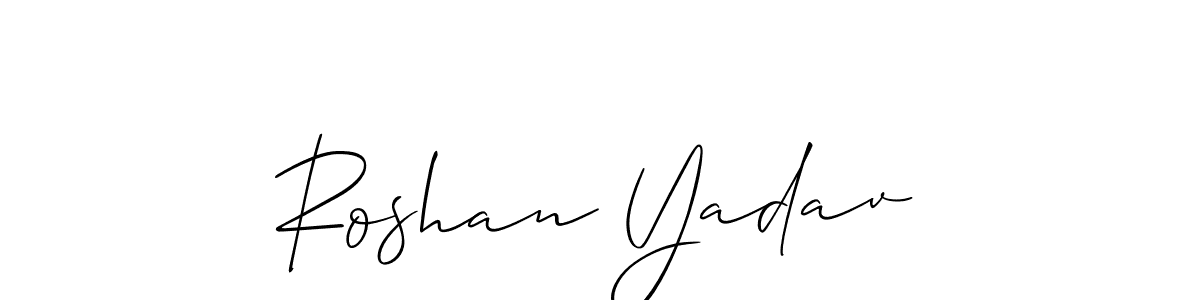 How to Draw Roshan Yadav signature style? Allison_Script is a latest design signature styles for name Roshan Yadav. Roshan Yadav signature style 2 images and pictures png