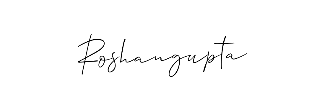 Use a signature maker to create a handwritten signature online. With this signature software, you can design (Allison_Script) your own signature for name Roshangupta. Roshangupta signature style 2 images and pictures png