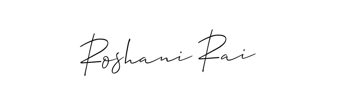 Also we have Roshani Rai name is the best signature style. Create professional handwritten signature collection using Allison_Script autograph style. Roshani Rai signature style 2 images and pictures png