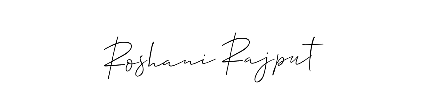 It looks lik you need a new signature style for name Roshani Rajput. Design unique handwritten (Allison_Script) signature with our free signature maker in just a few clicks. Roshani Rajput signature style 2 images and pictures png