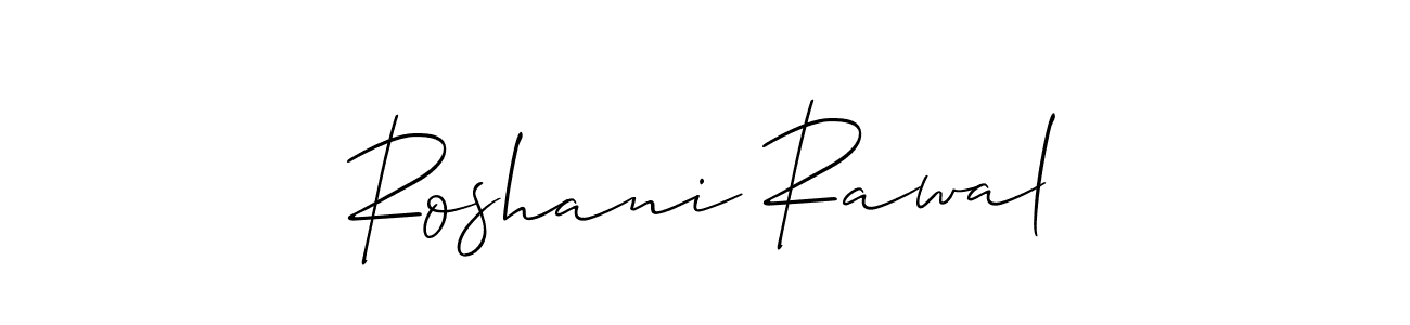 Similarly Allison_Script is the best handwritten signature design. Signature creator online .You can use it as an online autograph creator for name Roshani Rawal. Roshani Rawal signature style 2 images and pictures png