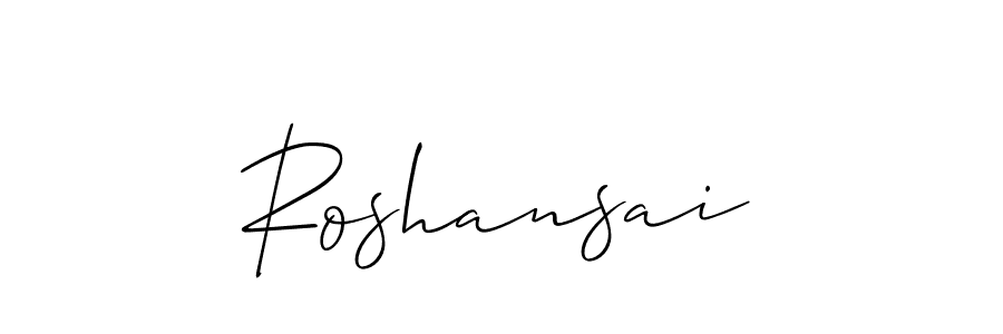 Make a beautiful signature design for name Roshansai. With this signature (Allison_Script) style, you can create a handwritten signature for free. Roshansai signature style 2 images and pictures png