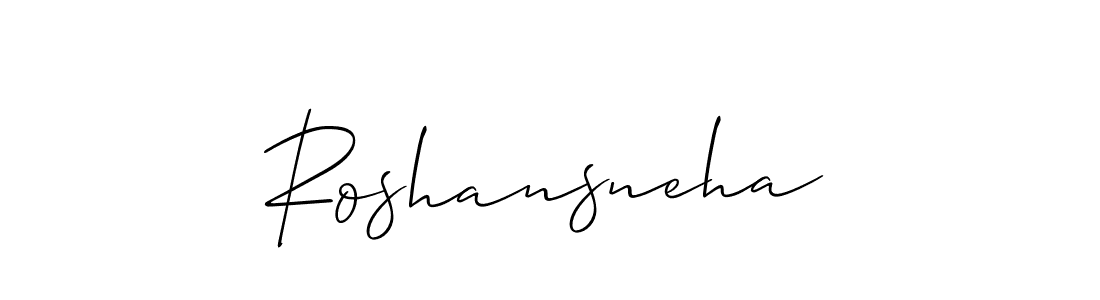 How to make Roshansneha signature? Allison_Script is a professional autograph style. Create handwritten signature for Roshansneha name. Roshansneha signature style 2 images and pictures png