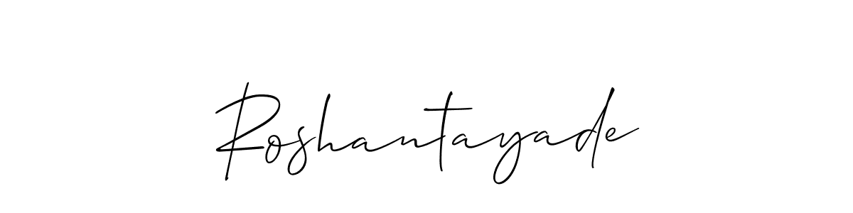 Similarly Allison_Script is the best handwritten signature design. Signature creator online .You can use it as an online autograph creator for name Roshantayade. Roshantayade signature style 2 images and pictures png