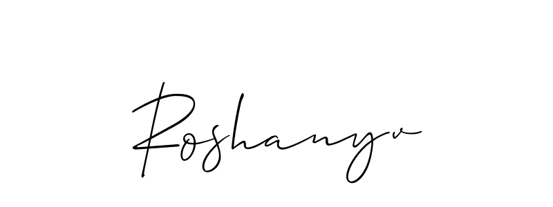 Create a beautiful signature design for name Roshanyv. With this signature (Allison_Script) fonts, you can make a handwritten signature for free. Roshanyv signature style 2 images and pictures png