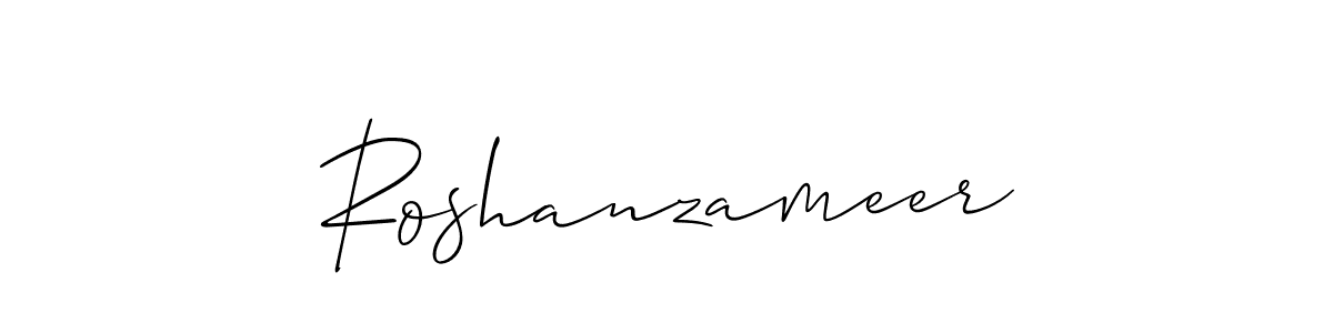 Roshanzameer stylish signature style. Best Handwritten Sign (Allison_Script) for my name. Handwritten Signature Collection Ideas for my name Roshanzameer. Roshanzameer signature style 2 images and pictures png