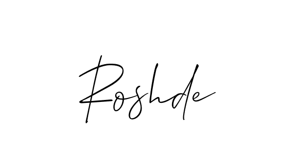 Make a beautiful signature design for name Roshde. Use this online signature maker to create a handwritten signature for free. Roshde signature style 2 images and pictures png