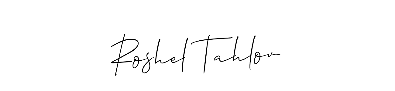 Best and Professional Signature Style for Roshel Tahlov. Allison_Script Best Signature Style Collection. Roshel Tahlov signature style 2 images and pictures png