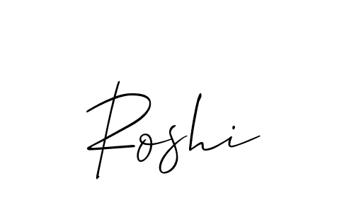 Design your own signature with our free online signature maker. With this signature software, you can create a handwritten (Allison_Script) signature for name Roshi. Roshi signature style 2 images and pictures png