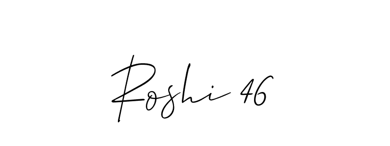 Use a signature maker to create a handwritten signature online. With this signature software, you can design (Allison_Script) your own signature for name Roshi 46. Roshi 46 signature style 2 images and pictures png