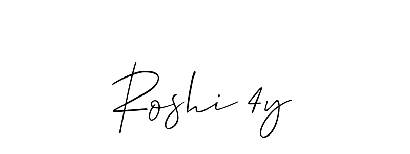 How to make Roshi 4y name signature. Use Allison_Script style for creating short signs online. This is the latest handwritten sign. Roshi 4y signature style 2 images and pictures png