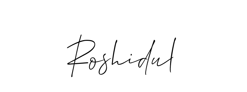 How to make Roshidul name signature. Use Allison_Script style for creating short signs online. This is the latest handwritten sign. Roshidul signature style 2 images and pictures png