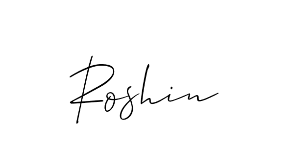 How to make Roshin signature? Allison_Script is a professional autograph style. Create handwritten signature for Roshin name. Roshin signature style 2 images and pictures png