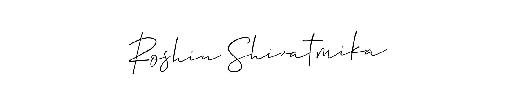 How to make Roshin Shivatmika signature? Allison_Script is a professional autograph style. Create handwritten signature for Roshin Shivatmika name. Roshin Shivatmika signature style 2 images and pictures png