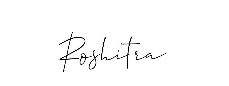 It looks lik you need a new signature style for name Roshitra. Design unique handwritten (Allison_Script) signature with our free signature maker in just a few clicks. Roshitra signature style 2 images and pictures png