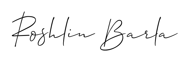 Elevate your brand with a stunning Roshlin Barla eSignature. The Allison_Script style provides a balanced, flowing aesthetic for everyday signing. Roshlin Barla signature style 2 images and pictures png