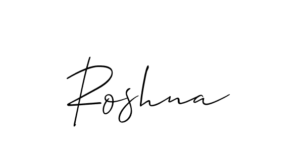 It looks lik you need a new signature style for name Roshna. Design unique handwritten (Allison_Script) signature with our free signature maker in just a few clicks. Roshna signature style 2 images and pictures png