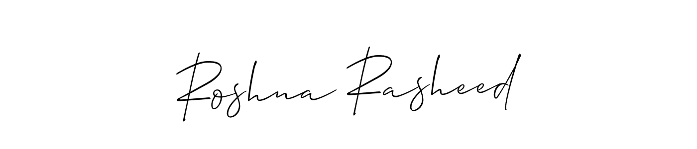 How to Draw Roshna Rasheed signature style? Allison_Script is a latest design signature styles for name Roshna Rasheed. Roshna Rasheed signature style 2 images and pictures png