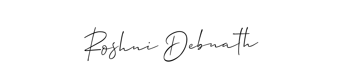 Use a signature maker to create a handwritten signature online. With this signature software, you can design (Allison_Script) your own signature for name Roshni Debnath. Roshni Debnath signature style 2 images and pictures png