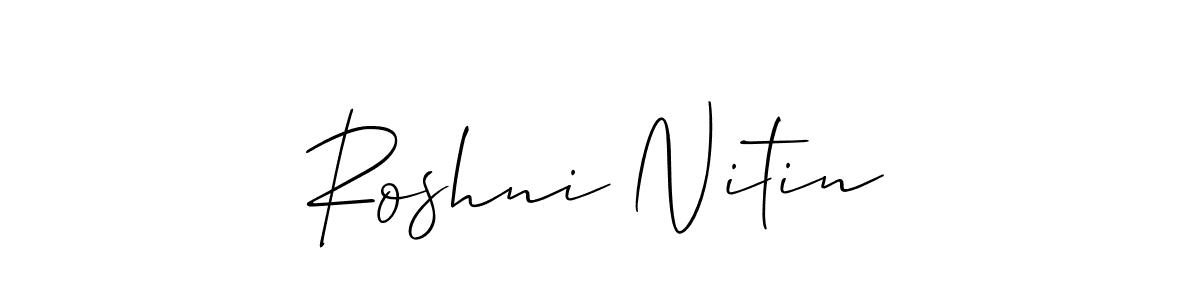 It looks lik you need a new signature style for name Roshni Nitin. Design unique handwritten (Allison_Script) signature with our free signature maker in just a few clicks. Roshni Nitin signature style 2 images and pictures png