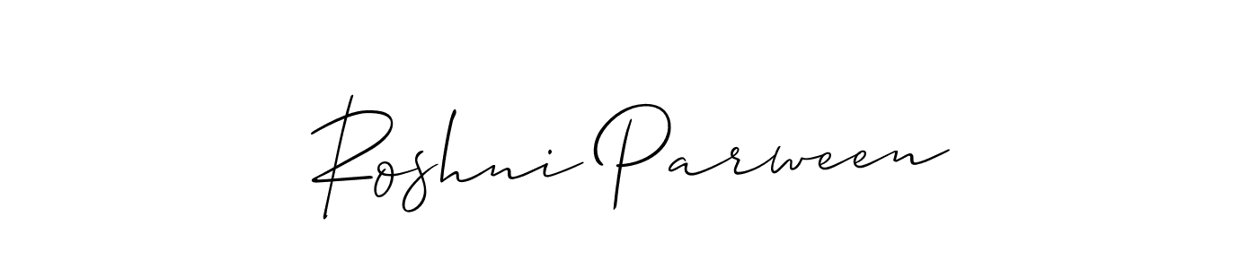 It looks lik you need a new signature style for name Roshni Parween. Design unique handwritten (Allison_Script) signature with our free signature maker in just a few clicks. Roshni Parween signature style 2 images and pictures png