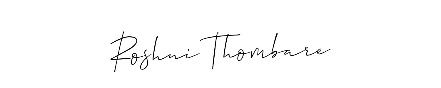 Similarly Allison_Script is the best handwritten signature design. Signature creator online .You can use it as an online autograph creator for name Roshni Thombare. Roshni Thombare signature style 2 images and pictures png
