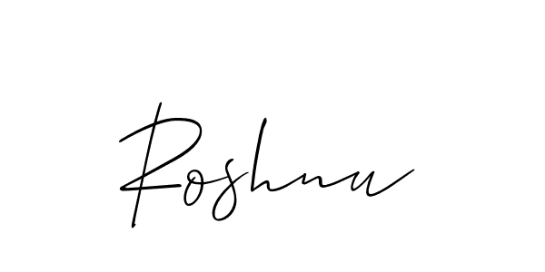 You should practise on your own different ways (Allison_Script) to write your name (Roshnu) in signature. don't let someone else do it for you. Roshnu signature style 2 images and pictures png