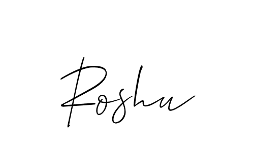 Create a beautiful signature design for name Roshu. With this signature (Allison_Script) fonts, you can make a handwritten signature for free. Roshu signature style 2 images and pictures png