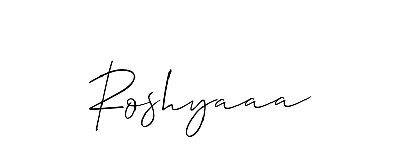 Also we have Roshyaaa name is the best signature style. Create professional handwritten signature collection using Allison_Script autograph style. Roshyaaa signature style 2 images and pictures png