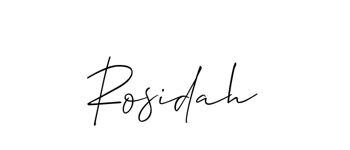 Create a beautiful signature design for name Rosidah. With this signature (Allison_Script) fonts, you can make a handwritten signature for free. Rosidah signature style 2 images and pictures png