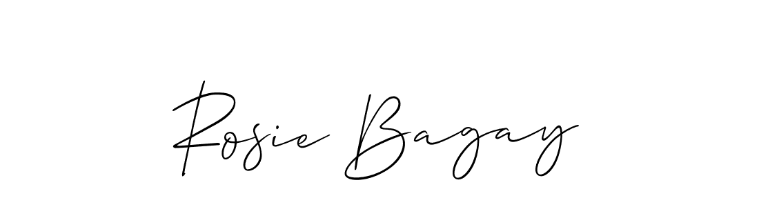 Allison_Script is a professional signature style that is perfect for those who want to add a touch of class to their signature. It is also a great choice for those who want to make their signature more unique. Get Rosie Bagay name to fancy signature for free. Rosie Bagay signature style 2 images and pictures png