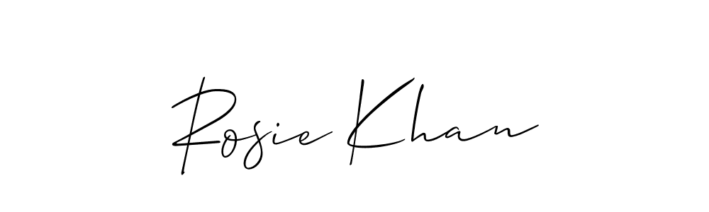 Also You can easily find your signature by using the search form. We will create Rosie Khan name handwritten signature images for you free of cost using Allison_Script sign style. Rosie Khan signature style 2 images and pictures png