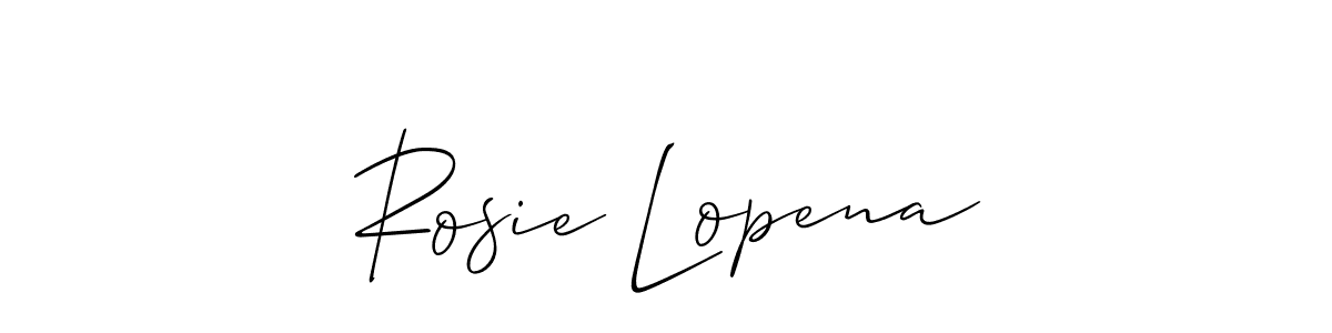 You can use this online signature creator to create a handwritten signature for the name Rosie Lopena. This is the best online autograph maker. Rosie Lopena signature style 2 images and pictures png